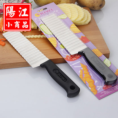 French stainless steel corrugated knife potato slicer corrugated knife chipping fries corrugated knife in stock 