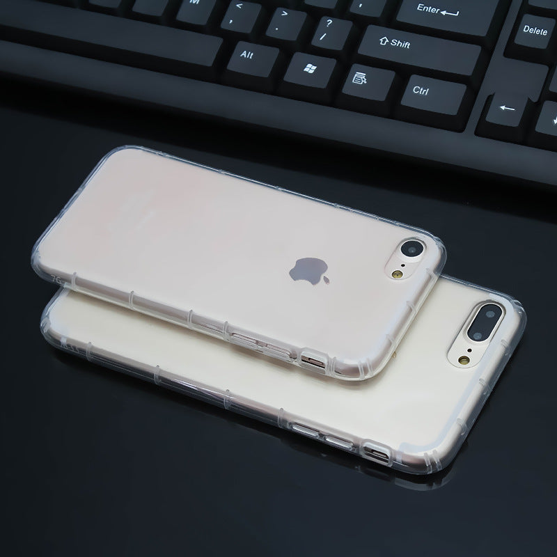 iPhone11Pro 12 13 8Plus မိုဘိုင်းဖုန်းအတွက် သင့်လျော်သော အကြည်ခွံ XR XSMax လေအိတ် drop-proof အကာအကွယ်အဖုံး