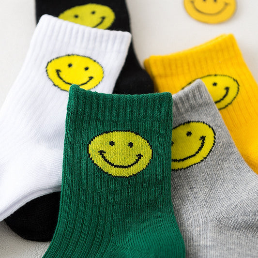 Children's socks cotton breathable baby socks medium tube men's and women's baby socks medium and large children's autumn and winter cotton comfortable and warm 