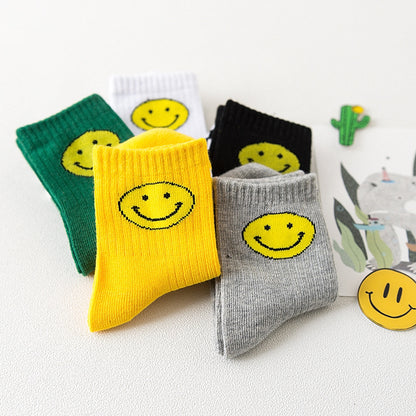 Children's socks cotton breathable baby socks medium tube men's and women's baby socks medium and large children's autumn and winter cotton comfortable and warm 