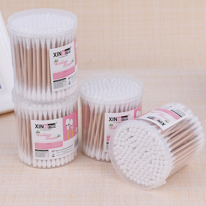 Bamboo stick wholesale cotton swab stick double-ended disposable cotton swabs 150 pieces/bag 240 packs/box makeup remover cotton swab factory