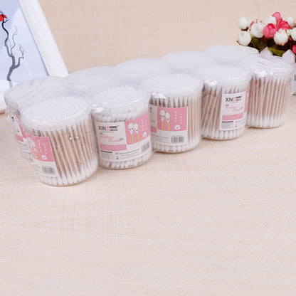 Bamboo stick wholesale cotton swab stick double-ended disposable cotton swabs 150 pieces/bag 240 packs/box makeup remover cotton swab factory