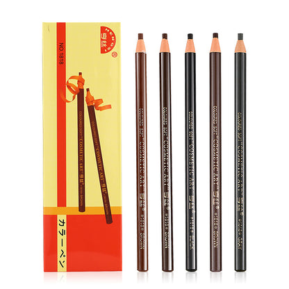 Hensi 1818 drawstring eyebrow pencil waterproof non-smudge genuine wooden hard core wholesale eyebrow powder makeup artist special makeup 