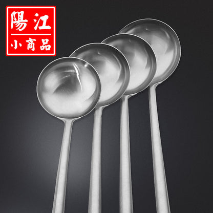 Factory promotion non-magnetic No. 4 chef cooking cooking spoon oil spoon long handle household spoon stainless steel spoon 