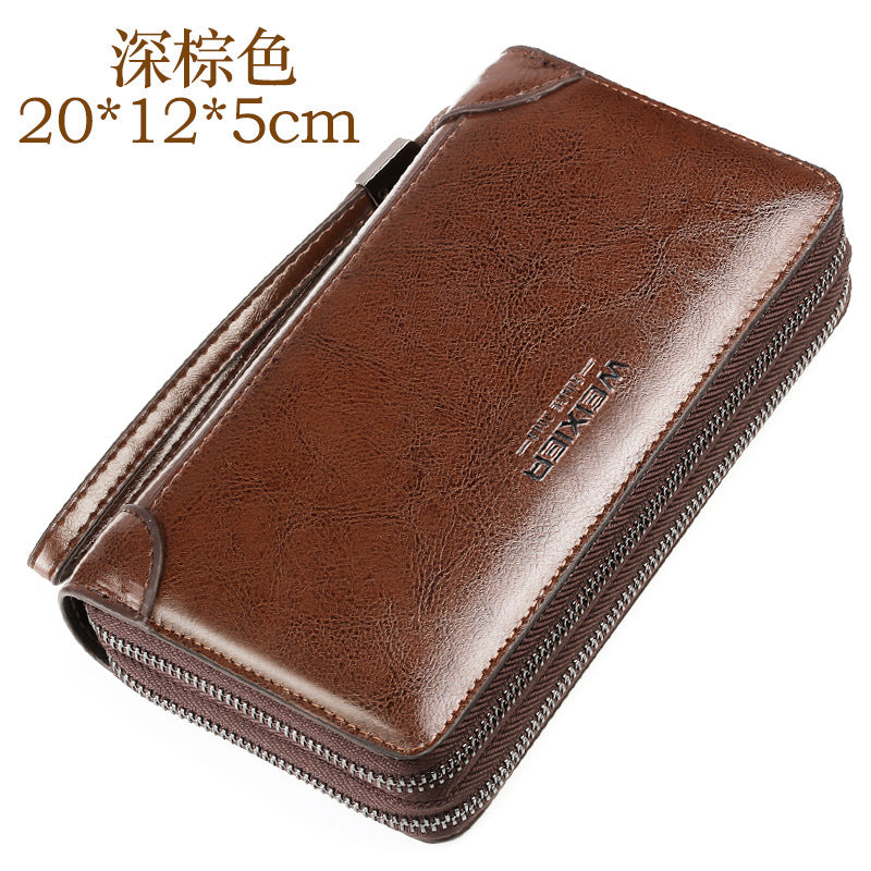 Men's pu soft leather handbag men's bag multi-functional wallet business men's clutch bag clutch bag men's money