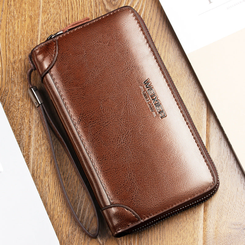 Men's pu soft leather handbag men's bag multi-functional wallet business men's clutch bag clutch bag men's money