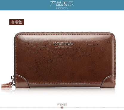 Men's pu soft leather handbag men's bag multi-functional wallet business men's clutch bag clutch bag men's money