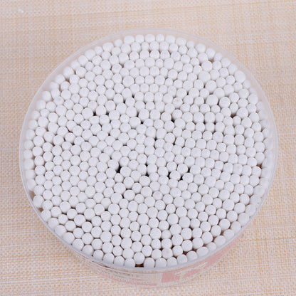 E[Xinlemei] Free shipping 500 pieces/box of cotton swabs manufacturer disposable wooden stick cotton swabs round boxed cosmetic cotton swabs 