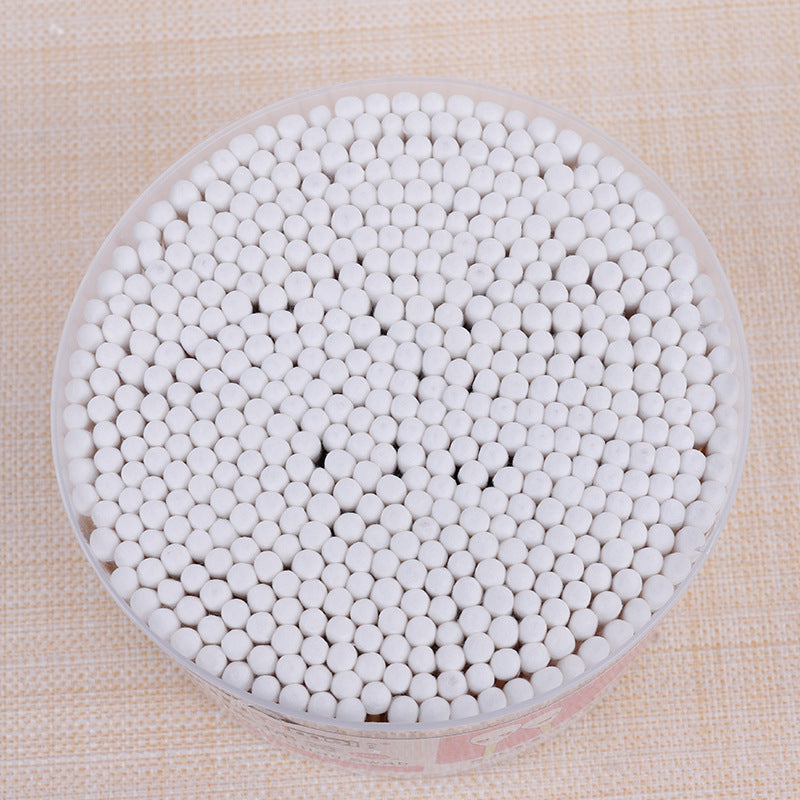 [Xinlemei] Free shipping 500 round box cotton swabs manufacturer disposable bamboo stick cotton swabs gift cosmetic cotton swabs 