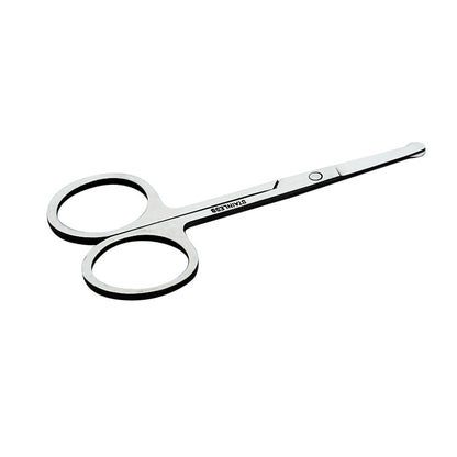 Factory direct sales beauty eyebrow scissors stainless steel eyebrow trimming scissors round head elbow straight head A-cut double eyelid scissors 