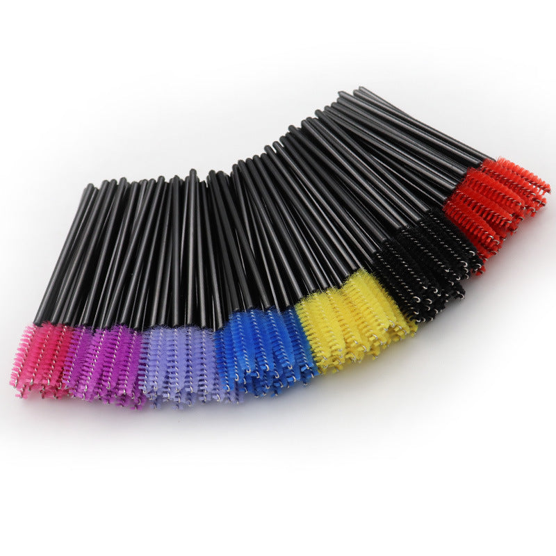 လက်ကား Nylon Brush ရောင်စုံ Eyelash Curler Eyelash Grafting Portable Eyelash Comb Cosmetic Brush Yiwu လက်ကား 