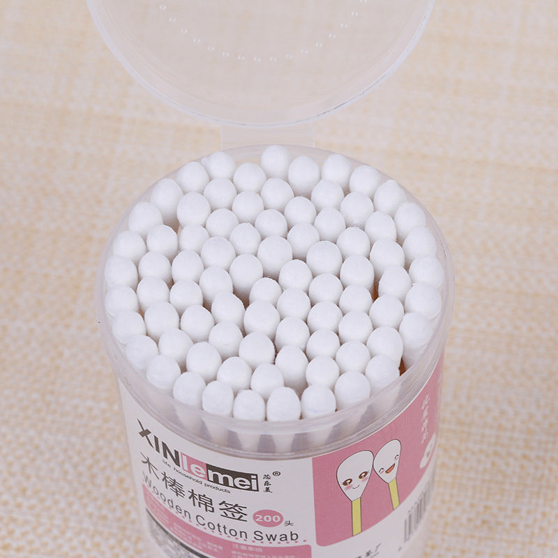 [Xinlemei] အခမဲ့ သင်္ဘော 80 အဝိုင်း Cotton Swabs ထုတ်လုပ်သူ Disposable Bamboo Stick Cotton Swabs အလှကုန် Cotton Swabs လက်ဆောင်