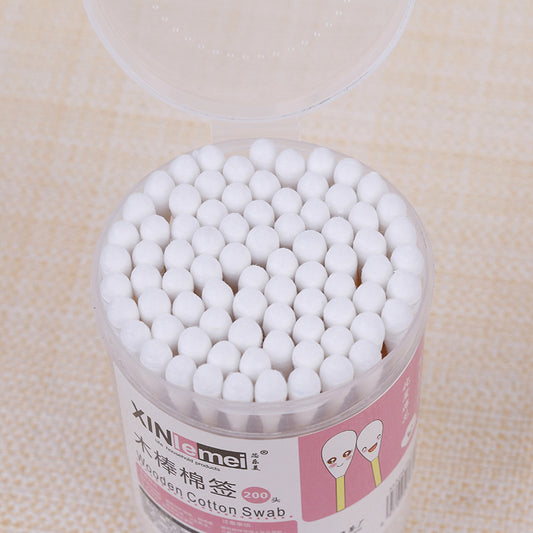 [Xinlemei] အခမဲ့ သင်္ဘော 80 အဝိုင်း Cotton Swabs ထုတ်လုပ်သူ Disposable Bamboo Stick Cotton Swabs အလှကုန် Cotton Swabs လက်ဆောင်