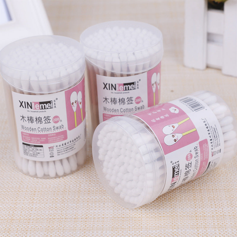 [Xinlemei] အခမဲ့ သင်္ဘော 80 အဝိုင်း Cotton Swabs ထုတ်လုပ်သူ Disposable Bamboo Stick Cotton Swabs အလှကုန် Cotton Swabs လက်ဆောင်