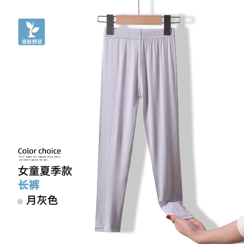 Summer girls' leggings spring and summer modal girls' black children's leggings white children's dance pants 