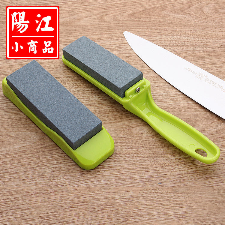 Household kitchen knife sharpener high hardness whetstone practical non-slip base sharpening whetstone one piece drop shipping 