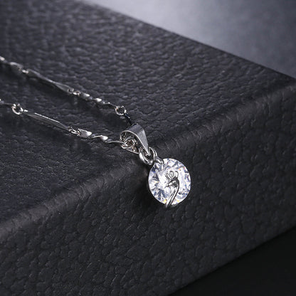 Korean version of the best-selling necklace collection color-preserving hypoallergenic zircon necklace simple temperament geometric heart-shaped necklace for women 