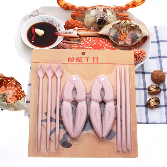 Discount Nordic style eight-piece crab eating tool set PP plastic crab eight-piece crab claw clip gift set in stock 