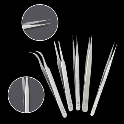 Grafting eyelashes stainless steel non-static tweezers clip false eyelashes manicure and eyebrow auxiliary tools 