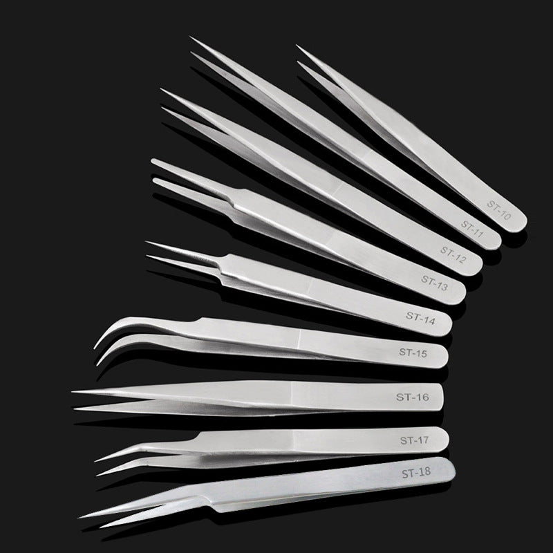 Grafting eyelashes stainless steel non-static tweezers clip false eyelashes manicure and eyebrow auxiliary tools 