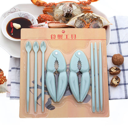 Discount Nordic style eight-piece crab eating tool set PP plastic crab eight-piece crab claw clip gift set in stock 