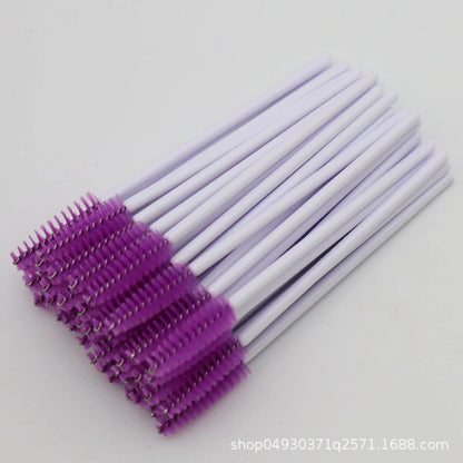 လက်ကား Nylon Brush ရောင်စုံ Eyelash Curler Eyelash Grafting Portable Eyelash Comb Cosmetic Brush Yiwu လက်ကား 