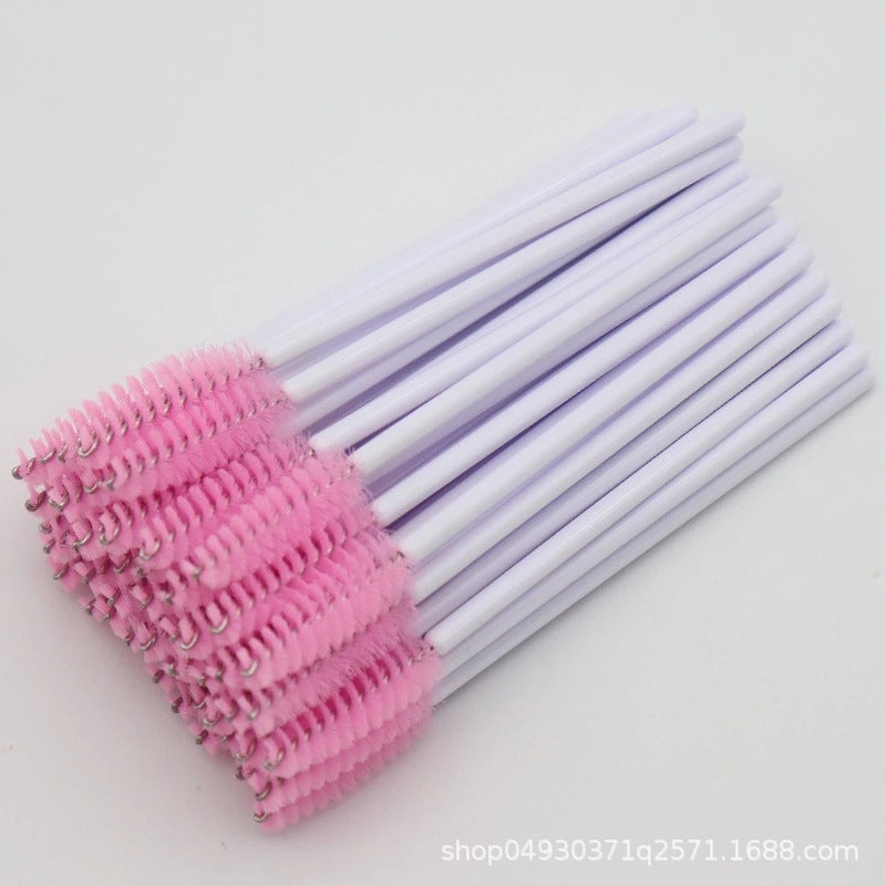 လက်ကား Nylon Brush ရောင်စုံ Eyelash Curler Eyelash Grafting Portable Eyelash Comb Cosmetic Brush Yiwu လက်ကား 