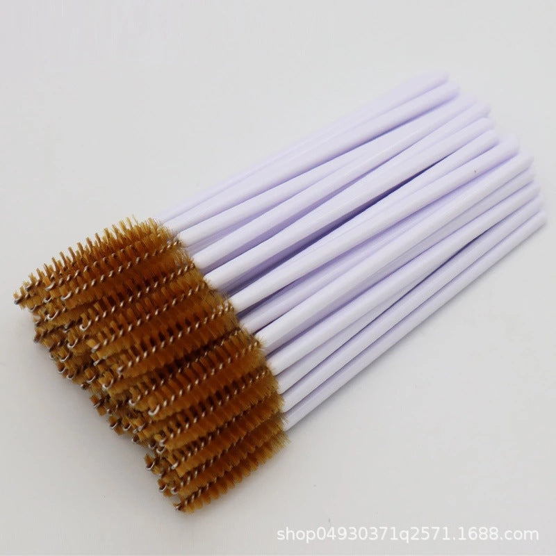 လက်ကား Nylon Brush ရောင်စုံ Eyelash Curler Eyelash Grafting Portable Eyelash Comb Cosmetic Brush Yiwu လက်ကား 