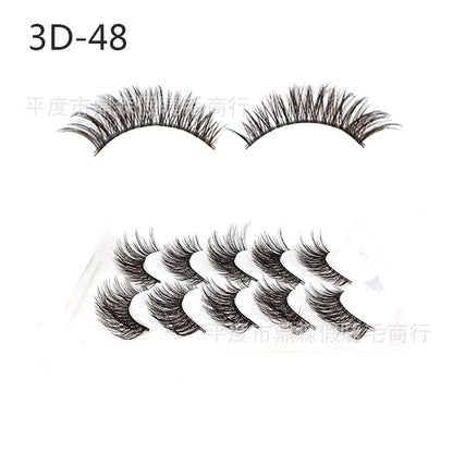 DINGSEN false eyelashes manufacturer wholesale 3D three-dimensional eyelashes 5 pairs of eyelashes three D-46 multiple styles 