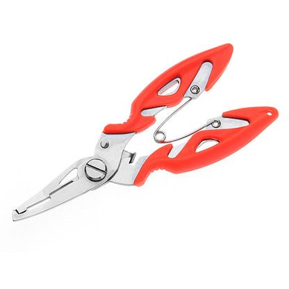 716OPP bag stainless steel fishing scissors curved mouth fishing pliers outdoor fishing gear Luya pliers powerful horse fish line scissors 