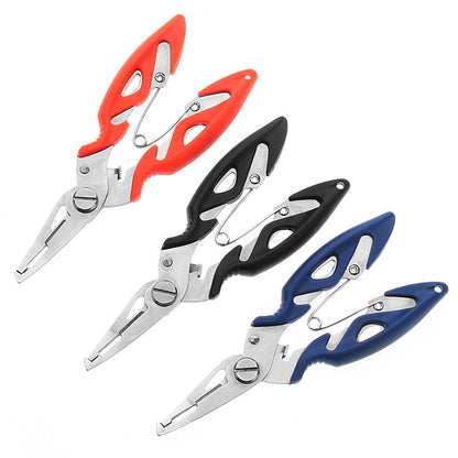 716OPP bag stainless steel fishing scissors curved mouth fishing pliers outdoor fishing gear Luya pliers powerful horse fish line scissors 