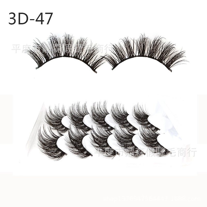 DINGSEN false eyelashes manufacturer wholesale 3D three-dimensional eyelashes 5 pairs of eyelashes three D-46 multiple styles 