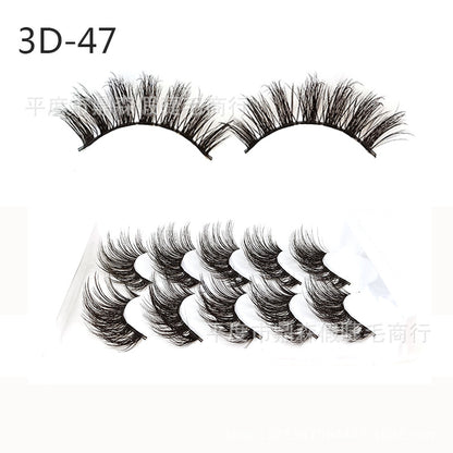 DINGSEN false eyelashes manufacturer wholesale 3D three-dimensional eyelashes 5 pairs of eyelashes three D-46 multiple styles 