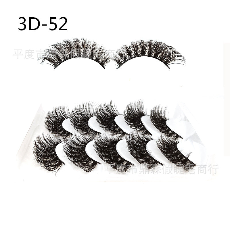 DINGSEN false eyelashes manufacturer wholesale 3D three-dimensional eyelashes 5 pairs of eyelashes three D-46 multiple styles 