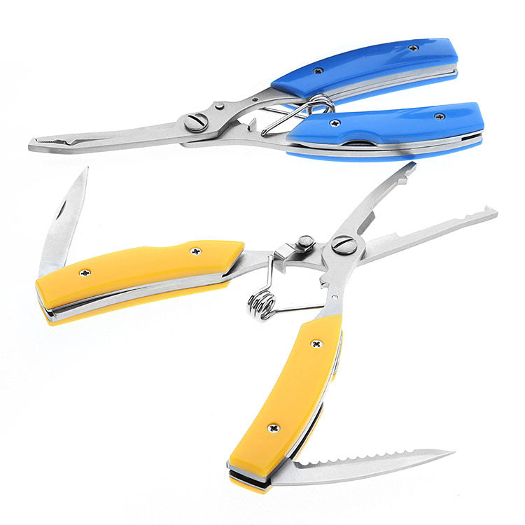 OPP bag three-in-one multi-function curved mouth lure pliers fishing pliers stainless steel fishing scissors sea fishing fishing gear