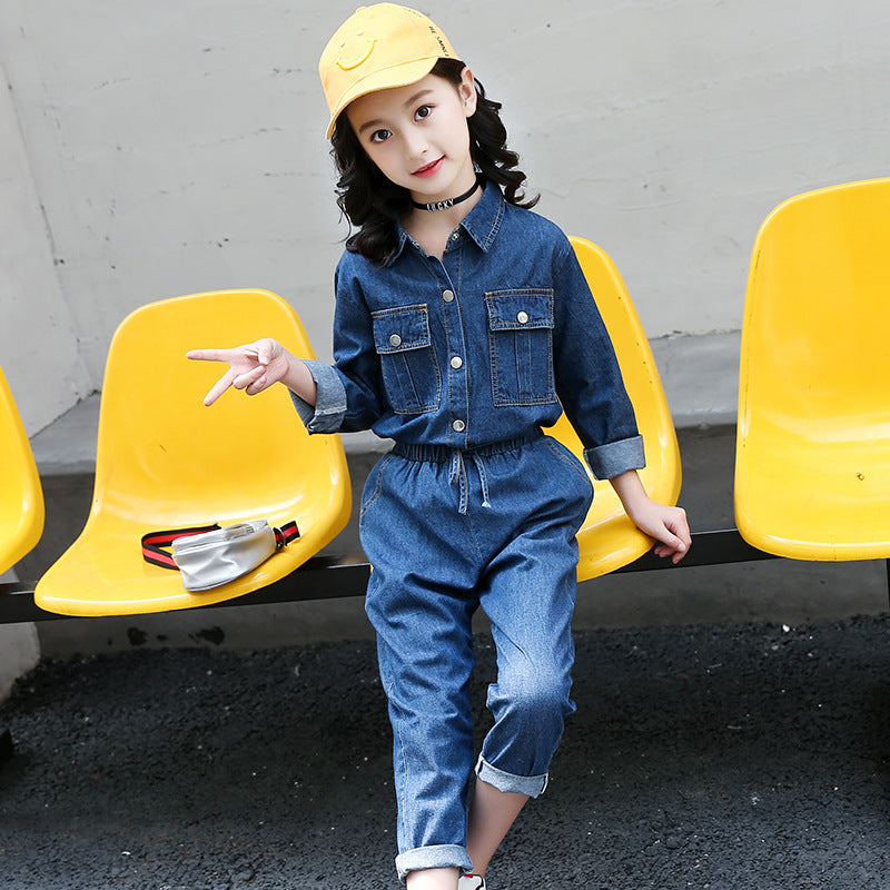 Denim suit for girls fashion