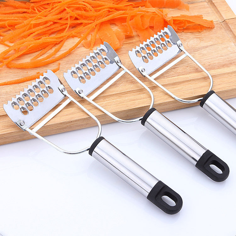 Stainless steel multi-purpose peeler with steel handle, multi-purpose peeler, household peeling knife, melon planer, fish scale planer in stock 