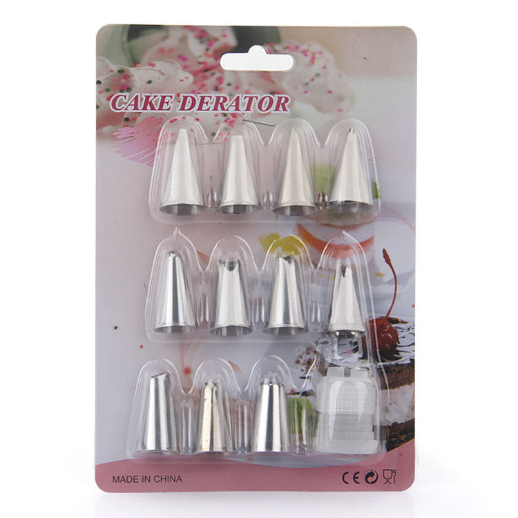 430 stainless steel decorating nozzle 12-head decorating set cookie nozzle cream decorating tool baking 