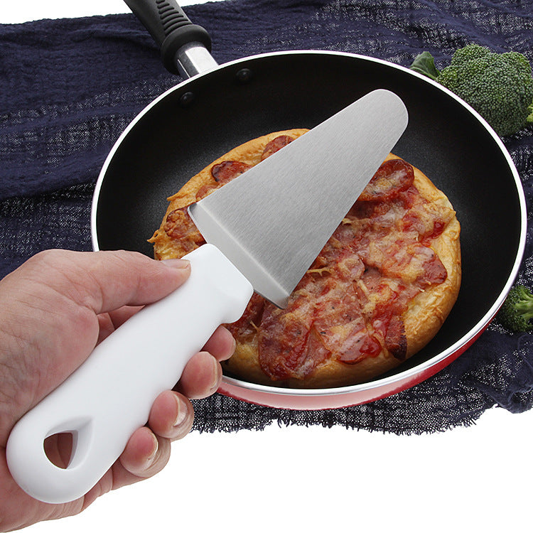 Department store stainless steel pizza shovel PP handle sand light triangle cheese shovel diy baking tool cake shovel 