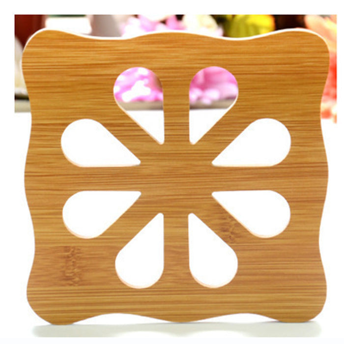 Wooden cartoon insulation mat, dining table mat, non-slip pot mat, creative cute mat, tea coaster, bowl mat, coaster 