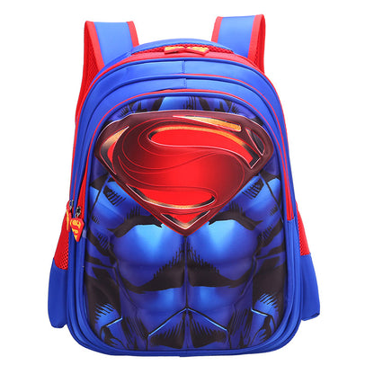 Captain schoolbag elementary school boy burden reduction 1-3-5-6 grade wear-resistant waterproof Spider-Man backpack 