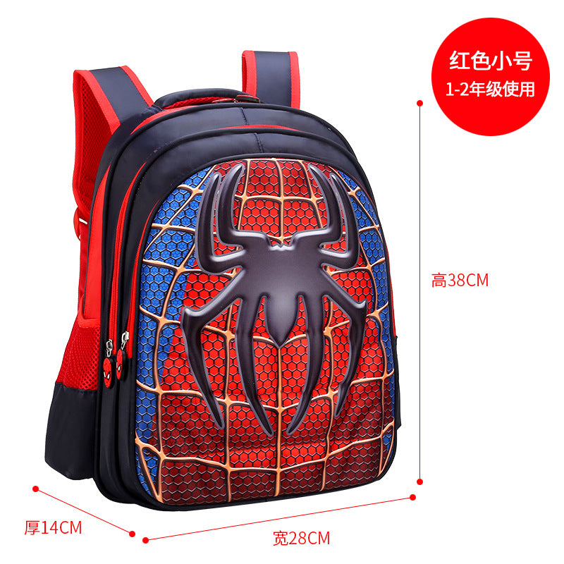 Captain schoolbag elementary school boy burden reduction 1-3-5-6 grade wear-resistant waterproof Spider-Man backpack 