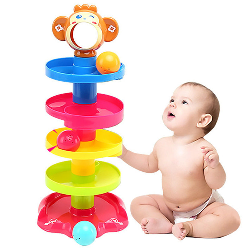 Royal Children's Happy Enlightenment Rolling Ball Hand Catch the Ball Layer-up Tower Jenga Baby Early Education Toy