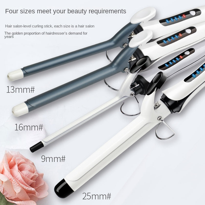 Curling Iron ထုတ်လုပ်သူ လက်ကား ဘက်စုံ မြန်နှုန်း အပူချိန် ချိန်ညှိနိုင်သော Curling Iron အကြီးစား Wave Corn Perm Egg Curl ဆံပင် သံ 