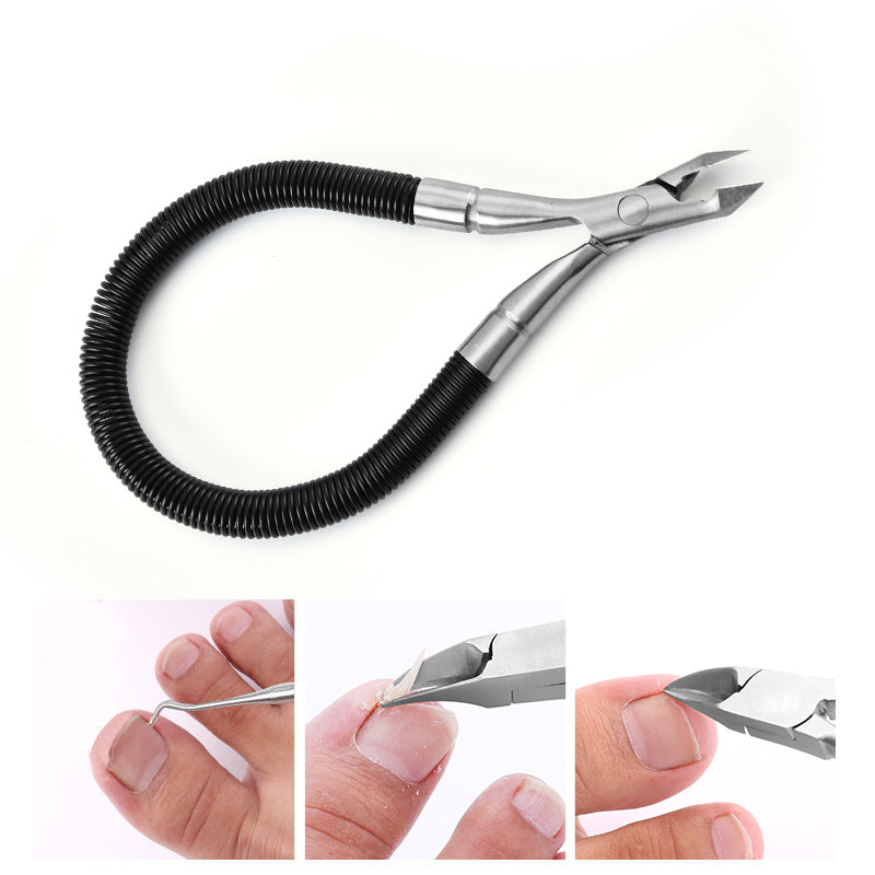 Manufacturer wholesale nail clipper stainless steel spring dead skin scissors manicure dead skin scissors remove dead skin scissors multifunctional nail scissors 