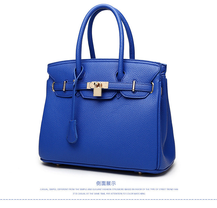 2022 New Women's Bags Lychee Pattern Shoulder Birkin Bag Fashion Crossbody Handbag Women's Bag Red Bridal Bag 