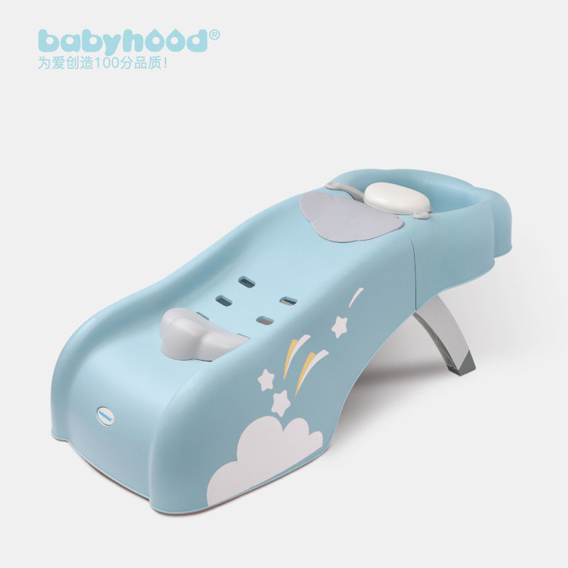 Children's shampooing recliner baby shampooing bed children's shampooing stand foldable enlarged shampooing chair shampooing artifact 