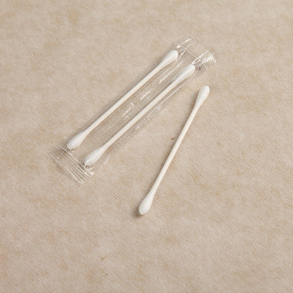 Disposable single individually packaged cotton swab with tip and round head portable paper stick cotton swab 