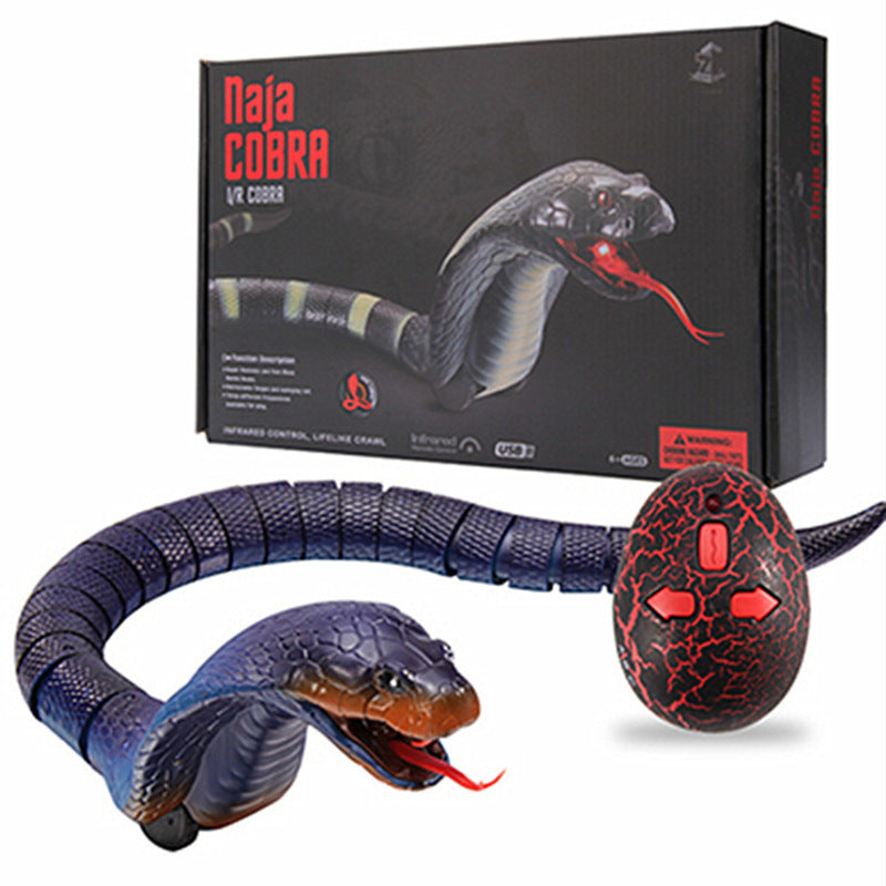 Electric Trick Infrared Remote Control Cobra Tongue Retractable Sensing Simulation Rattlesnake Remote Control Trick Toy 