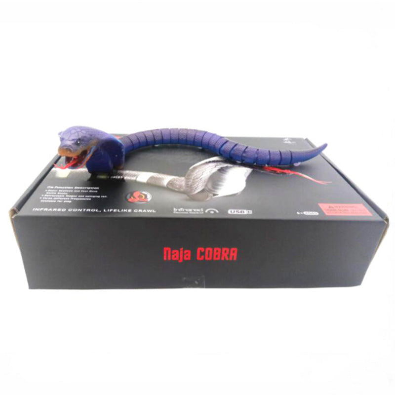 Electric Trick Infrared Remote Control Cobra Tongue Retractable Sensing Simulation Rattlesnake Remote Control Trick Toy 